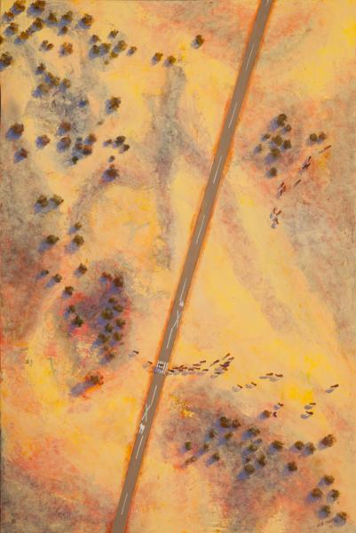 australian, australian landscape, pete martin, cows, old roads and tall stories