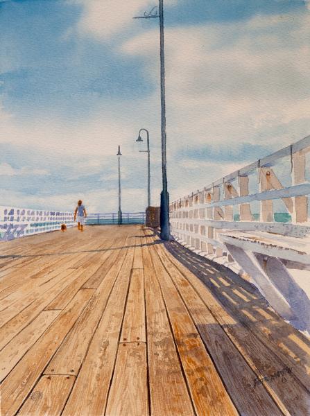 walking the dog, shorncliffe, pete martin, artist