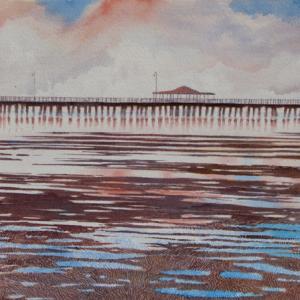 Linda's Pier - pete martin - watercolour